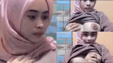 Hijab Pink Pap Toket Bulat Besar poster